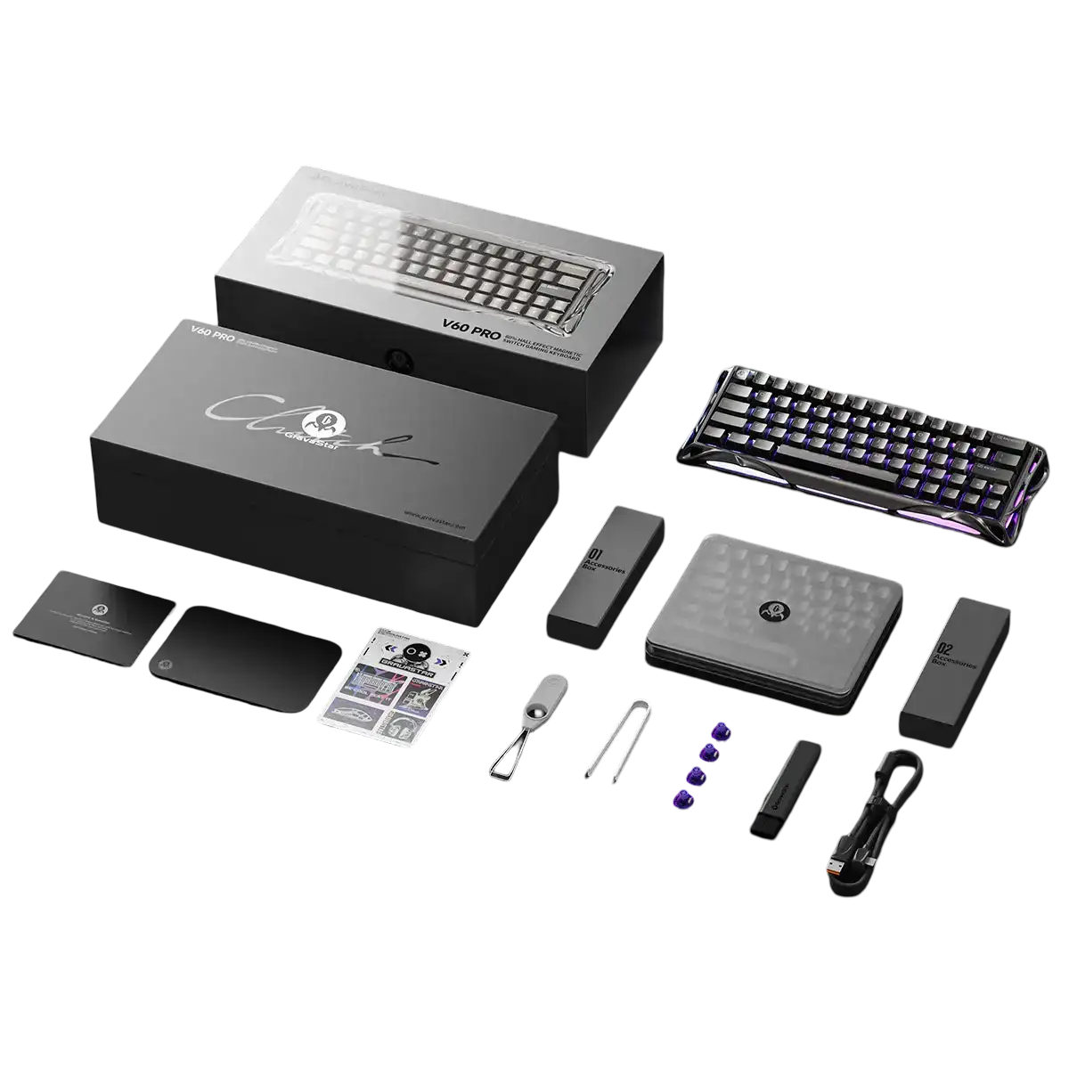 GravaStar - Mercury V60 Pro Deluxe Edition Magnetic Keyboard - Magnetyczna Klawiatura Gamingowa