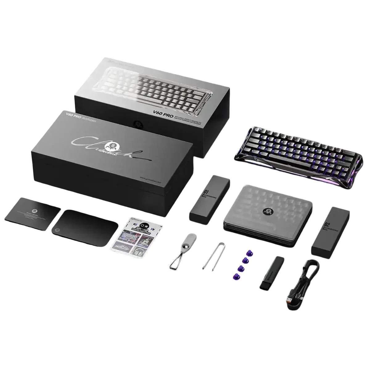 GravaStar - Mercury V60 Pro Deluxe Edition Magnetic Keyboard - Magnetyczna Klawiatura Gamingowa