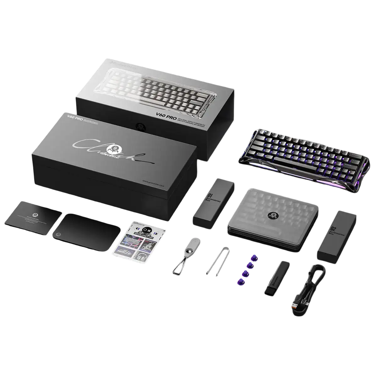 GravaStar - Mercury V60 Pro Deluxe Edition Magnetic Keyboard - Magnetyczna Klawiatura Gamingowa