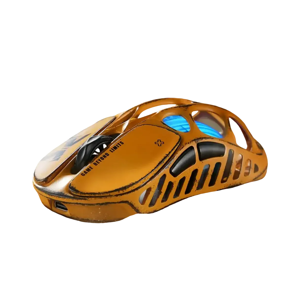 GravaStar - Mercury X Pro Special Edition Battle Worn-Yellow Wireless Gaming Mouse - Bezprzewodowa Myszka Gamingowa