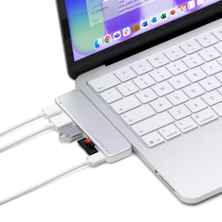 USB-C hub z czytnikiem kart SD do laptopa, idealny dla home office i desk setupu