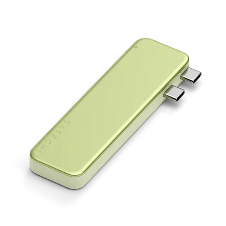 Zielona ładowarka USB-C z dwoma portami, idealna do home office i desk setupu