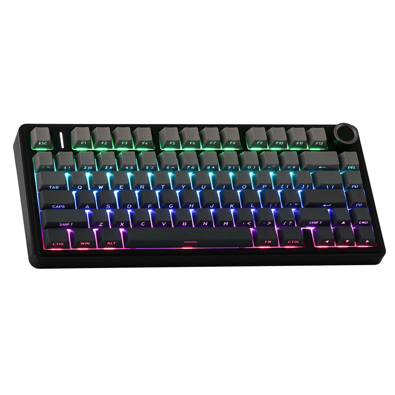 AULA - F75 Wireless Mechanical Keyboard - Bezprzewodowa Klawiatura Mechaniczna - Gradient Grey Side-Engraved