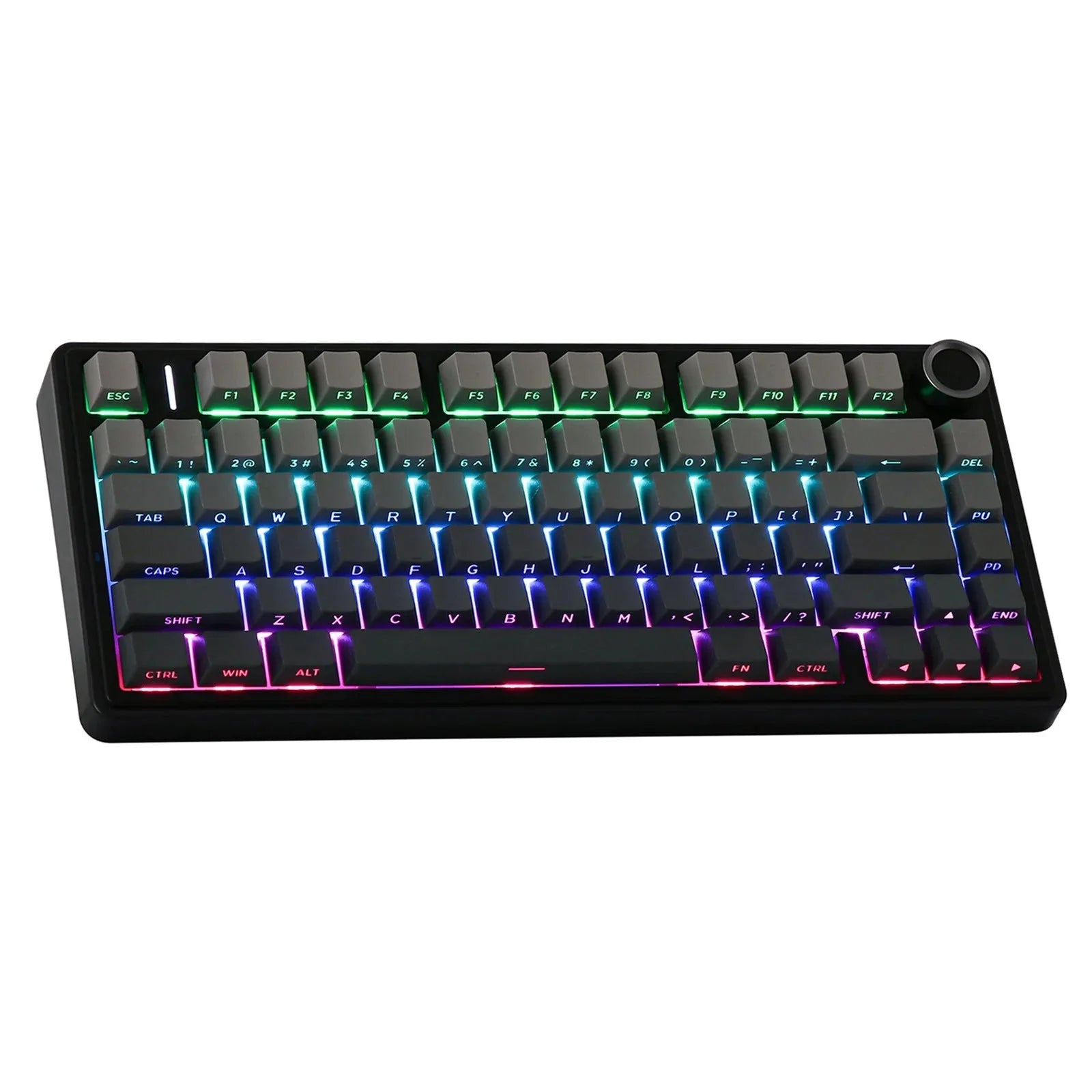 Mechaniczna klawiatura RGB z kolorowym podświetleniem, idealna do home office i personalizacji desk setupu