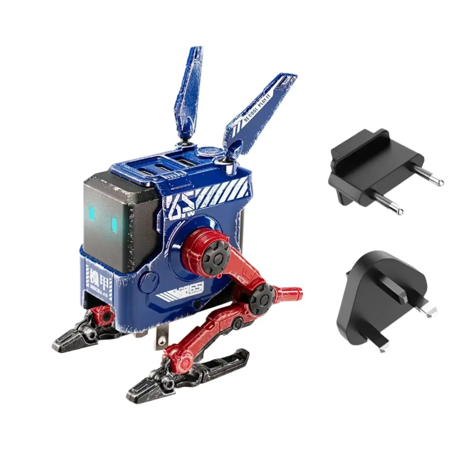 GravaStar - Alpha65 GaN 65W War Damaged Blaze Blue Wall Charger - Ładowarka