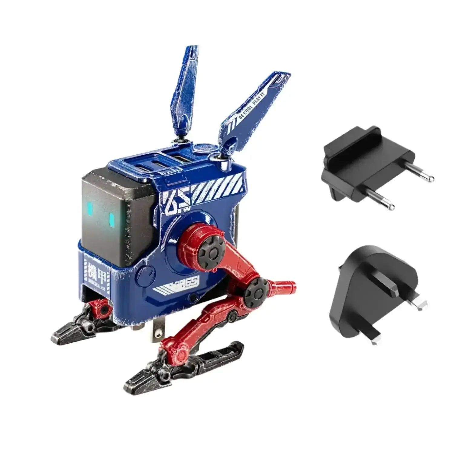 GravaStar - Alpha65 GaN 65W War Damaged Blaze Blue Wall Charger - Ładowarka