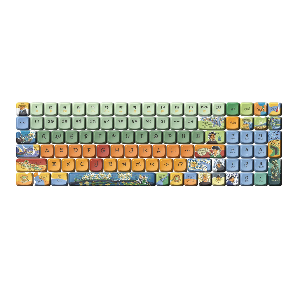 Lofree - Van Goph Keycaps - Zestaw Keycapów