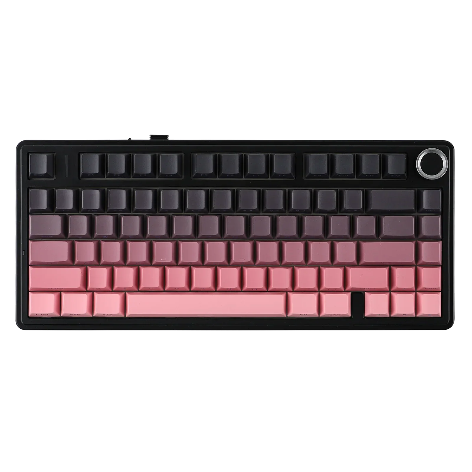 AULA - F75 Wireless Mechanical Keyboard - Bezprzewodowa Klawiatura Mechaniczna - Gradient Pink (Black) Side-Engraved