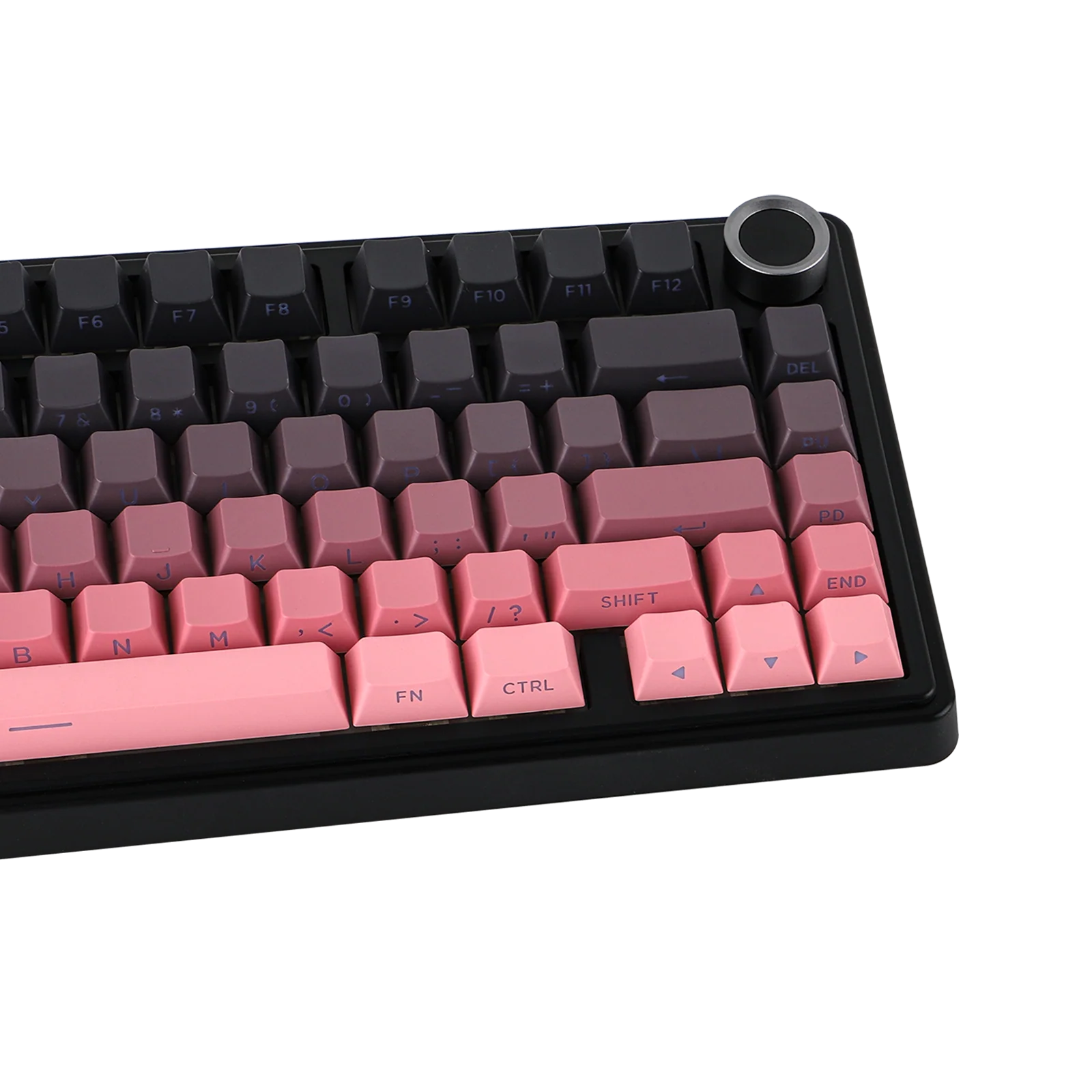 AULA - F75 Wireless Mechanical Keyboard - Bezprzewodowa Klawiatura Mechaniczna - Gradient Pink (Black) Side-Engraved
