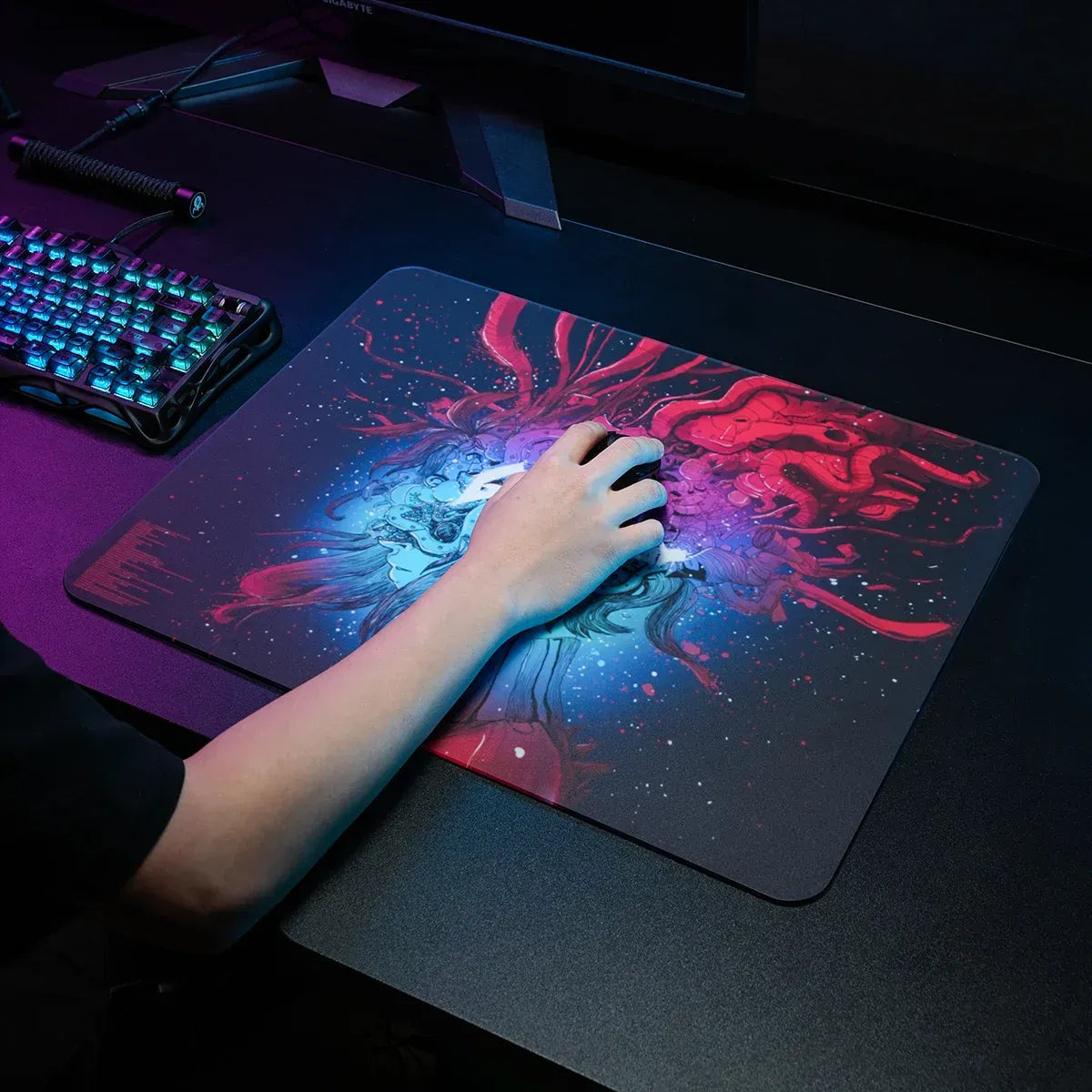 GravaStar - Mouse Pad Tempered Glass - Mata pod Myszkę 50x40 cm ze Szkła Hartowanego
