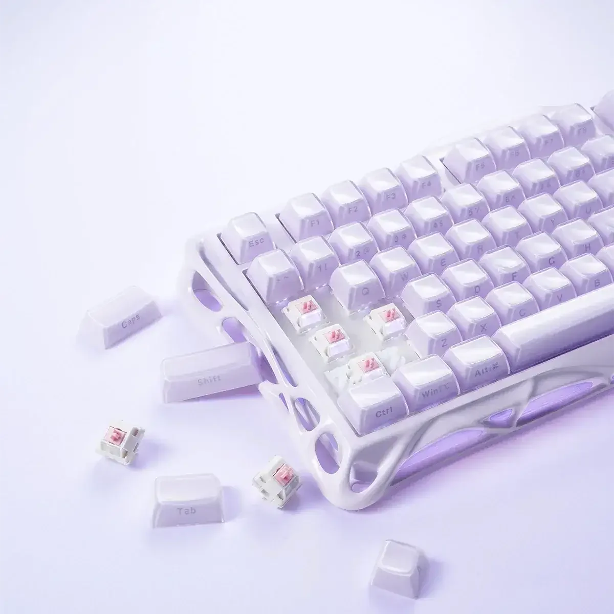 GravaStar - Mercury K1 Special Edition Lavender Purple Wireless Mechanical Keyboard - Bezprzewodowa Klawiatura Mechaniczna