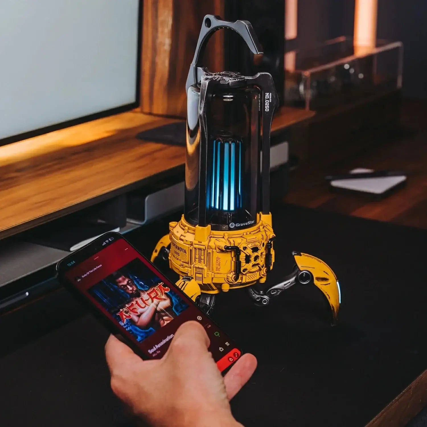 GravaStar - Supernova War Damaged Yellow Wireless Bluetooth Speaker - Bezprzewodowy Głośnik Bluetooth