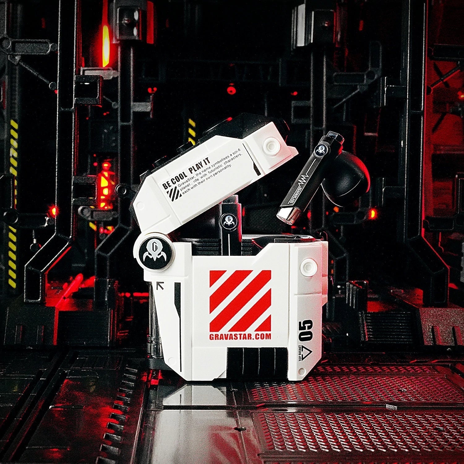 GravaStar - Sirius P5 Defense Mecha White Wireless Headphones - Słuchawki Bezprzewodowe