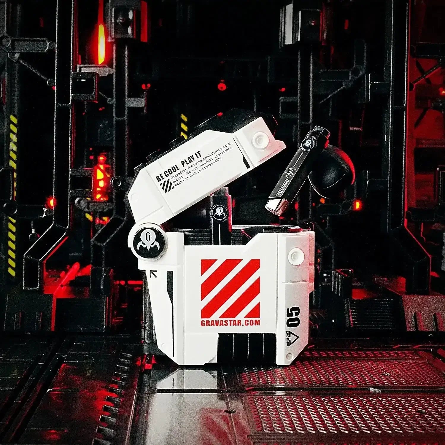 GravaStar - Sirius P5 Defense Mecha White Wireless Headphones - Słuchawki Bezprzewodowe