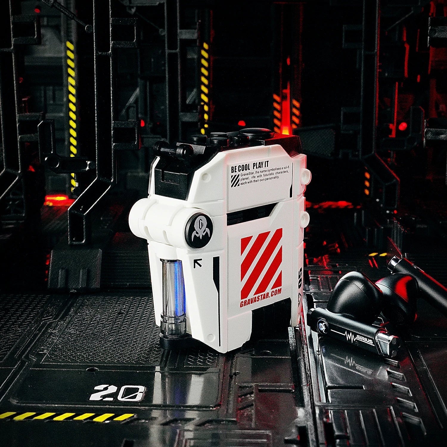 GravaStar - Sirius P5 Defense Mecha White Wireless Headphones - Słuchawki Bezprzewodowe