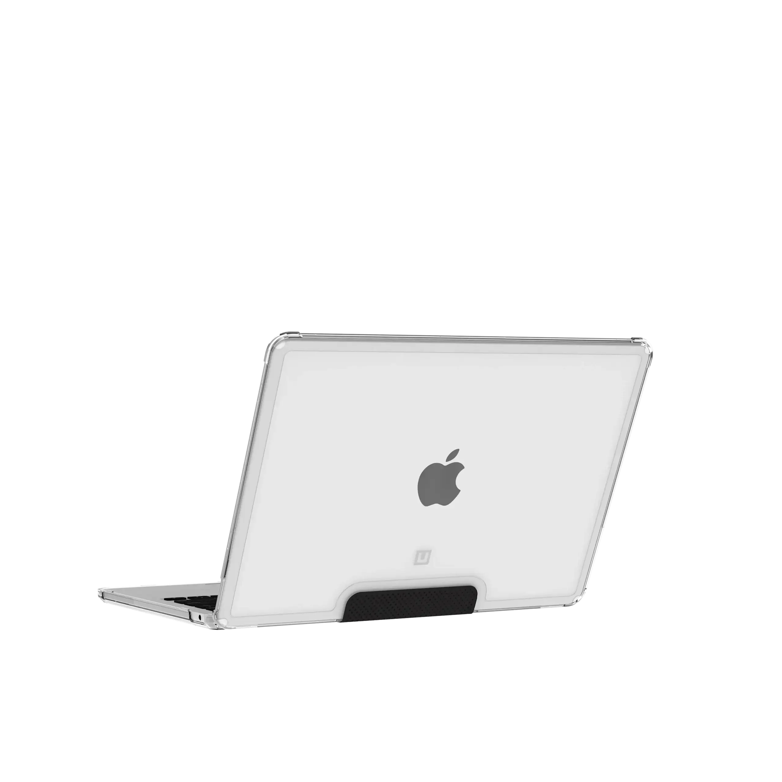 Przezroczyste etui na laptopa z podstawką, idealne do home office i biurka