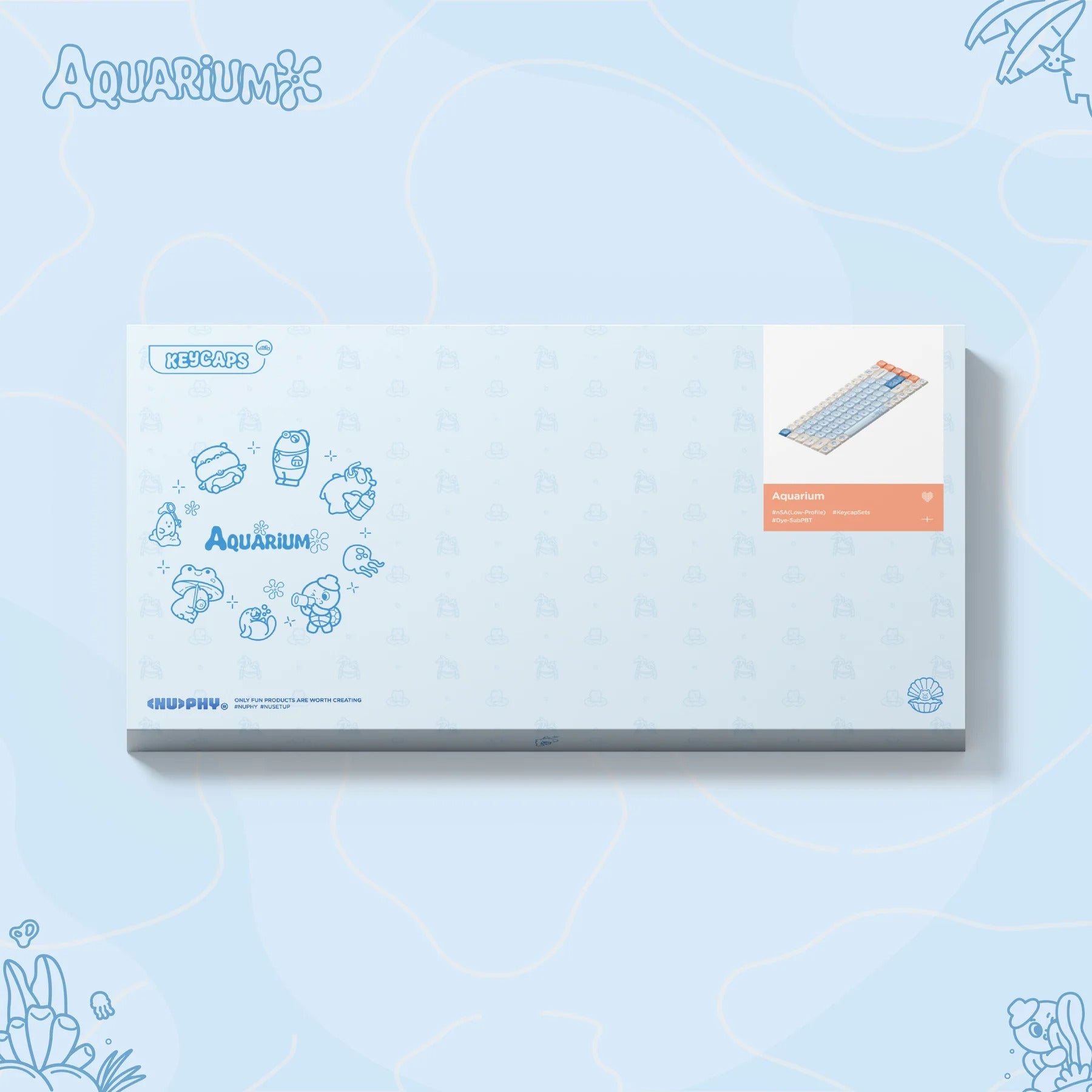 NuPhy x Riel - Aquarium nSA Profile Dye-Sub PBT Keycaps - Zestaw Keycapów