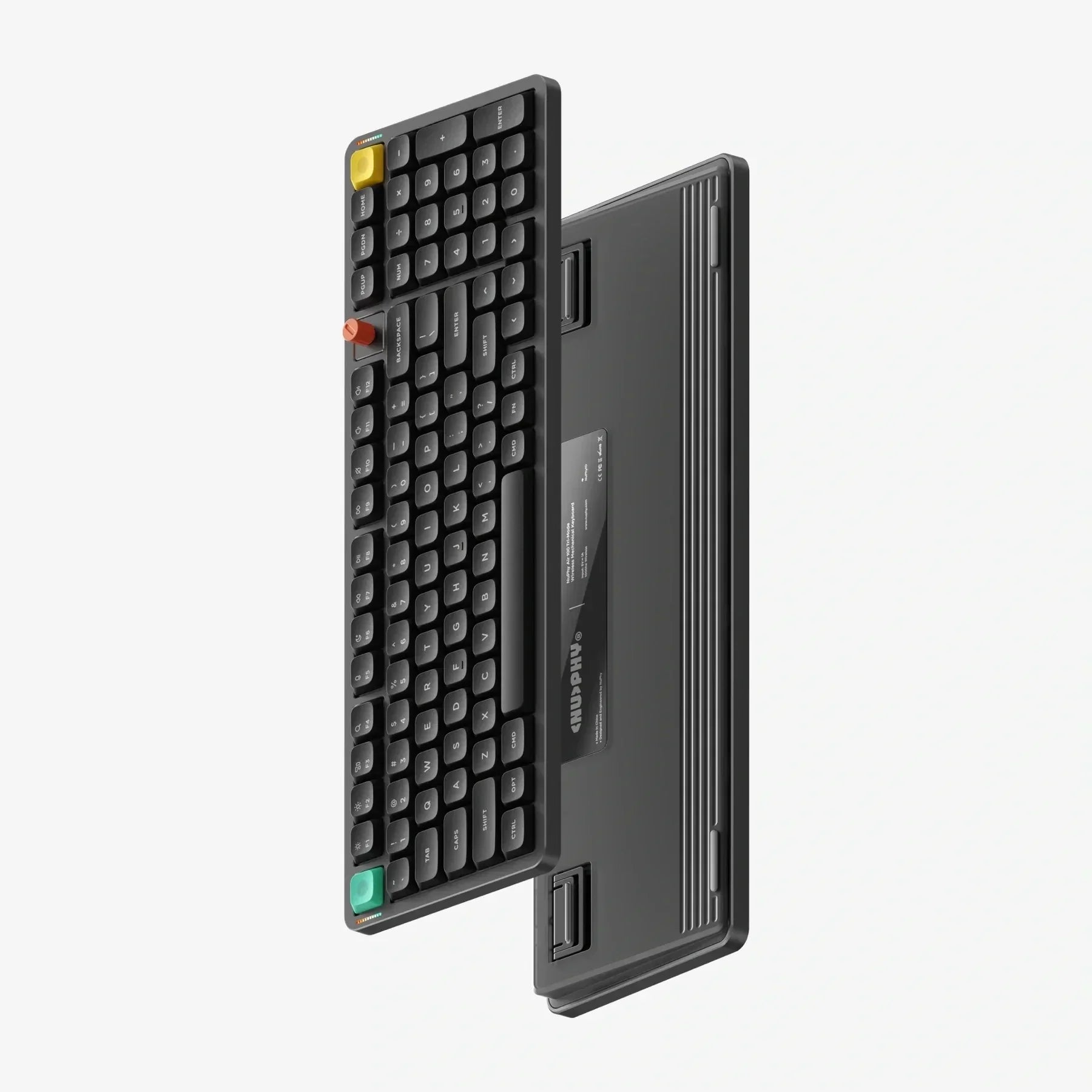 Czarna klawiatura mechaniczna z kolorowymi przyciskami, idealna do home office i personalizacji