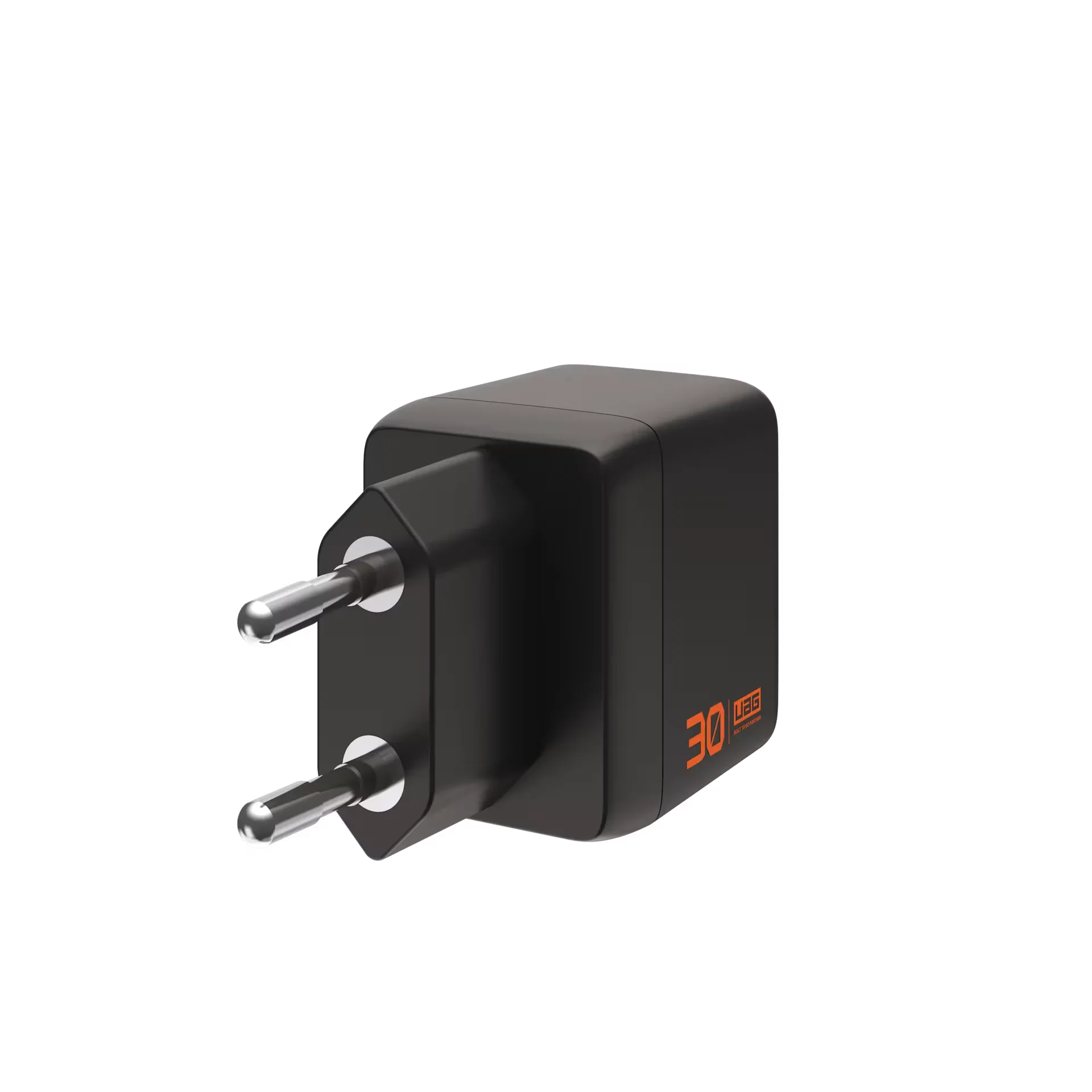 Czarna ładowarka USB-C 30W z wtyczką europejską, idealna do home office i desk setupu