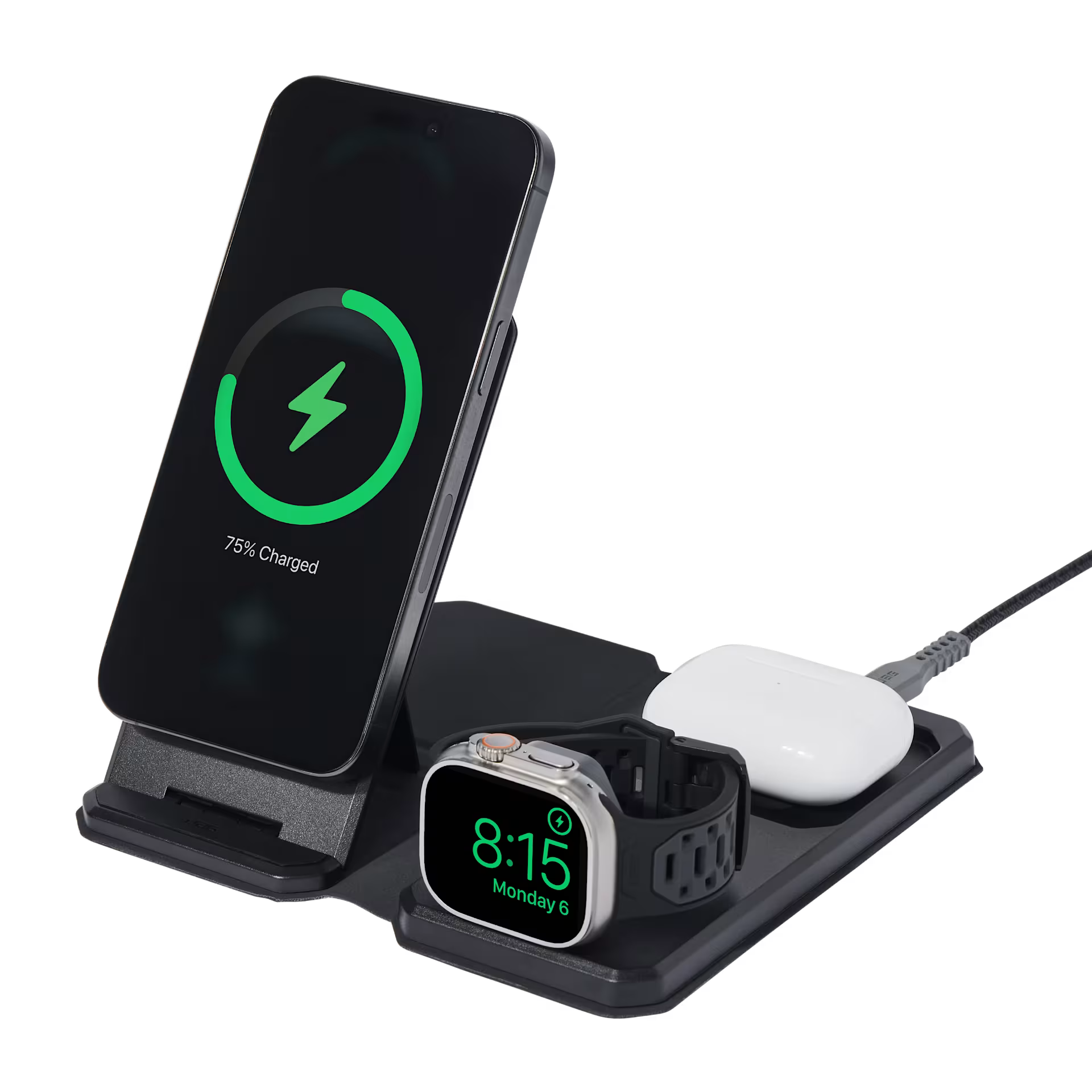 UAG - SRGE 3-in-1 Travel/Desktop Charger + Case - Składana Ładowarka MagSafe z Etui