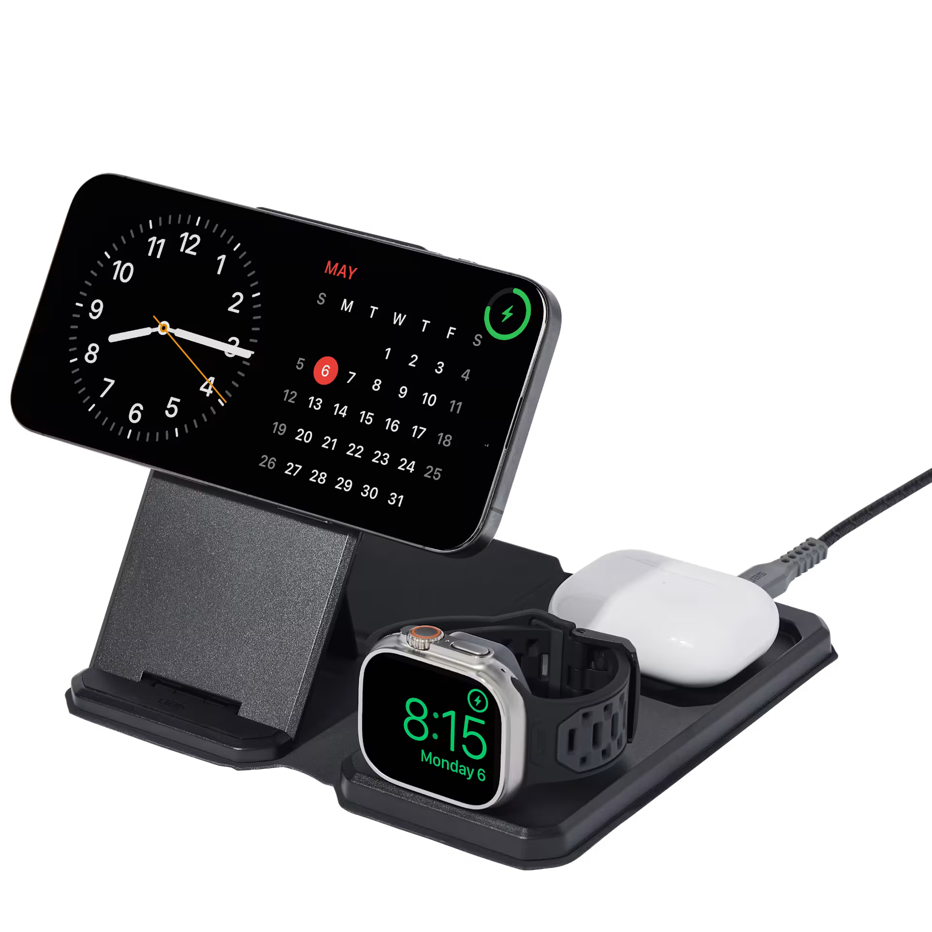 UAG - SRGE 3-in-1 Travel/Desktop Charger + Case - Składana Ładowarka MagSafe z Etui