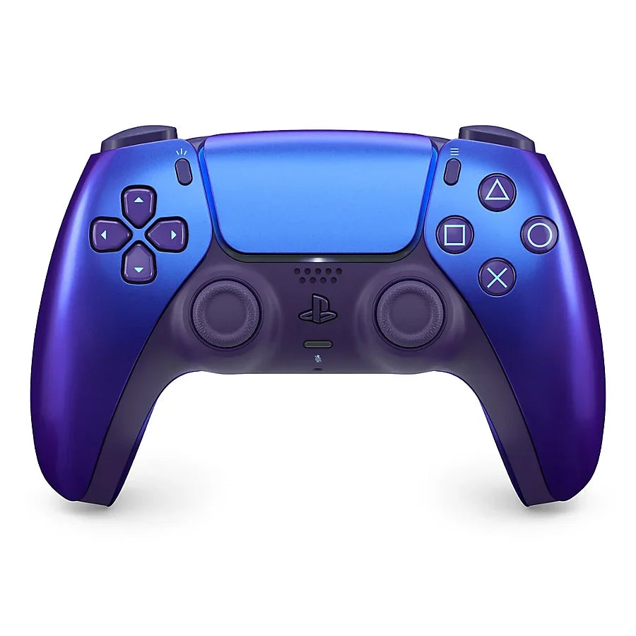 Fioletowy kontroler PlayStation 5 z gradientem, idealny do gier i rozrywki w domu