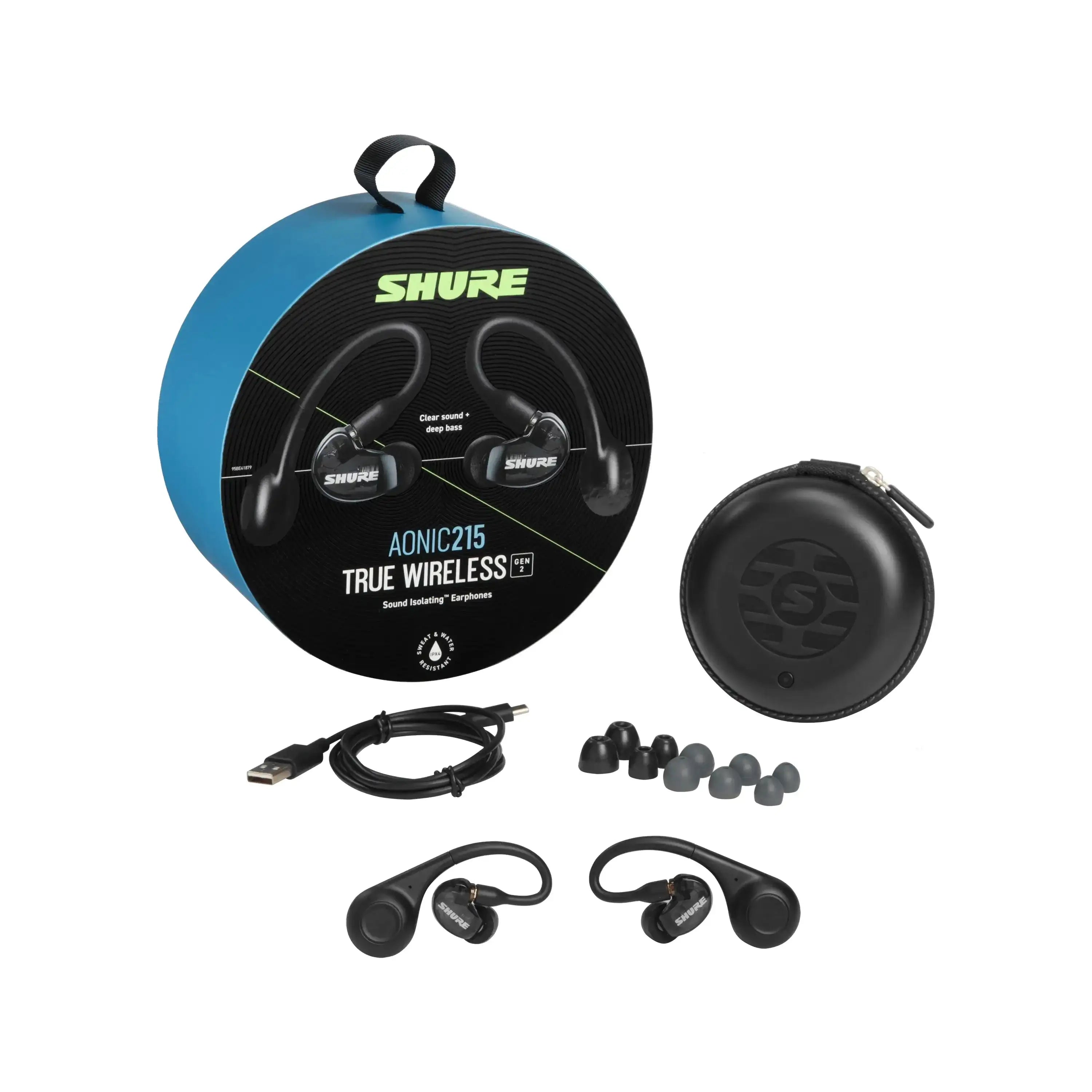 Shure - AONIC 215 Gen 2 True Wireless Sound Isolating Earphones - Słuchawki True Wireless Sound Isolating™, Gen 2