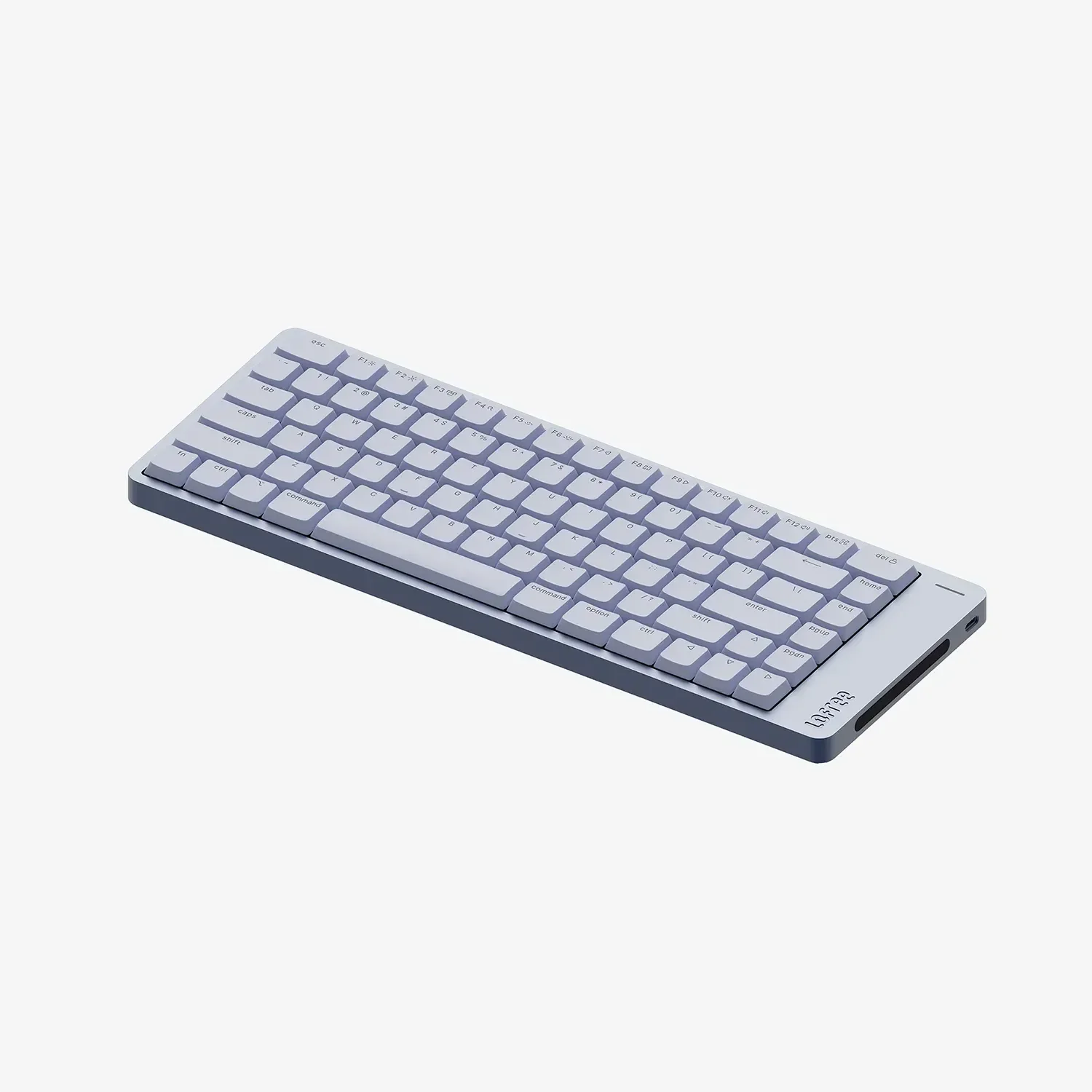 Biała klawiatura mechaniczna z szarym obudowaniem, idealna do home office i personalizacji