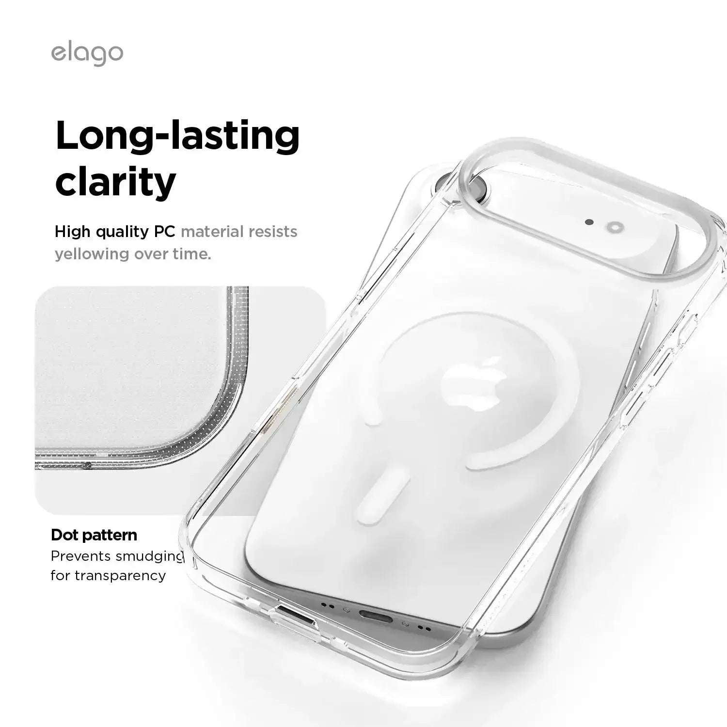 Elago – Cassette Tape 2 Monthly MagSafe do iPhone 17 / Pro / Pro Max / Air - Przezroczyste Etui do iPhone Kaseta