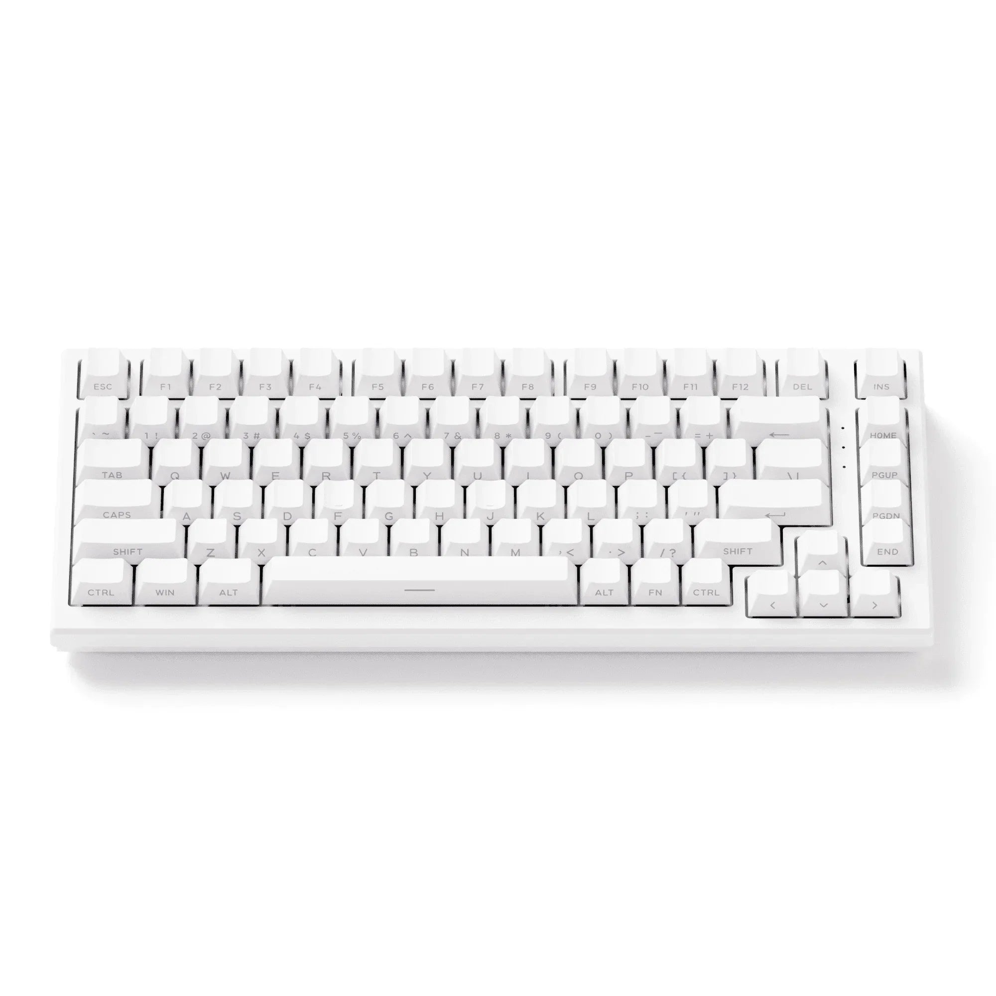 Biała klawiatura mechaniczna do home office, idealna do personalizacji i pracy z komfortem