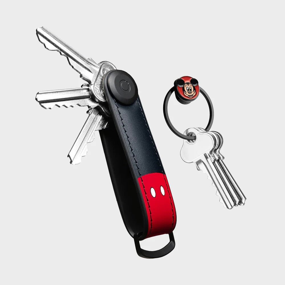 Orbitkey X Disney - Mickey Mouse Hybrid Leather Key Organiser + Ring v2 Kit - Mickey Mouse Hybrydowy Skórzany Organizer Na Klucze + Zestaw Z Pierścieniem v2 Kit