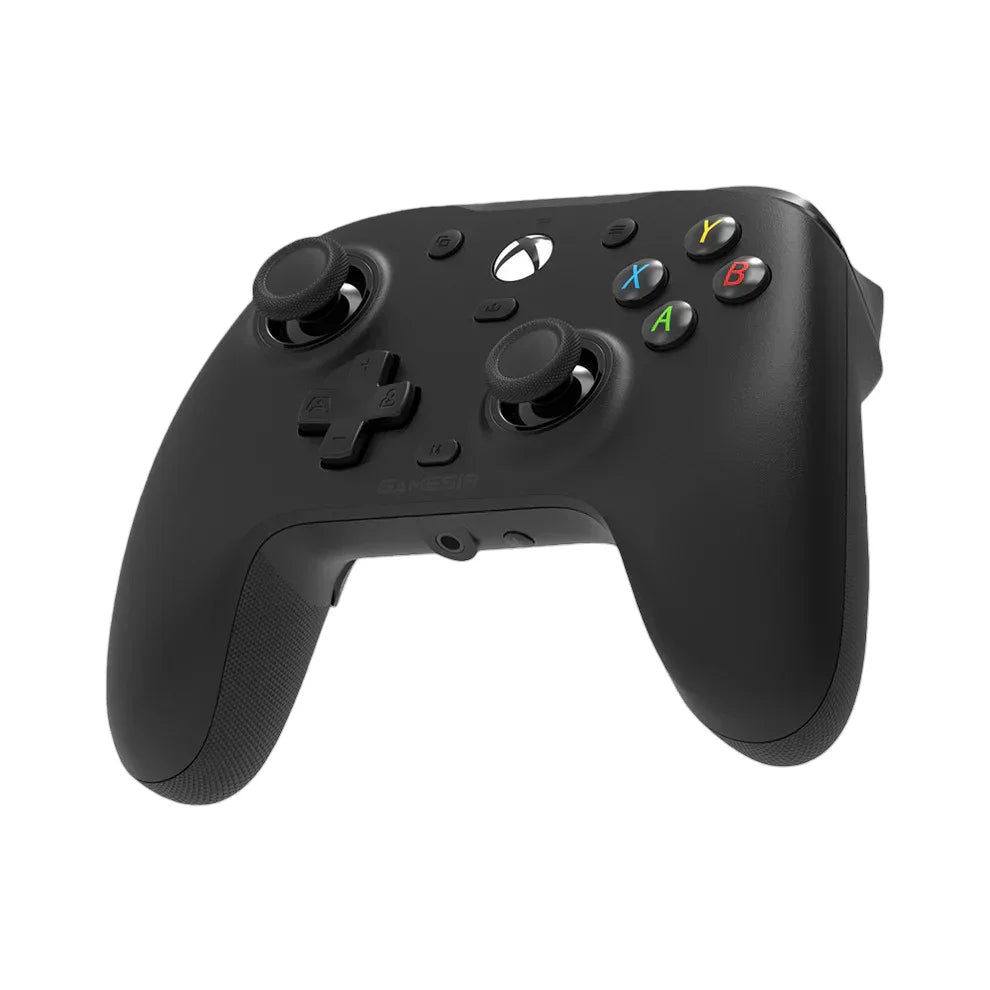 Czarny kontroler gier z kolorowymi przyciskami A, B, X, Y i logo Xbox, idealny do gamingu