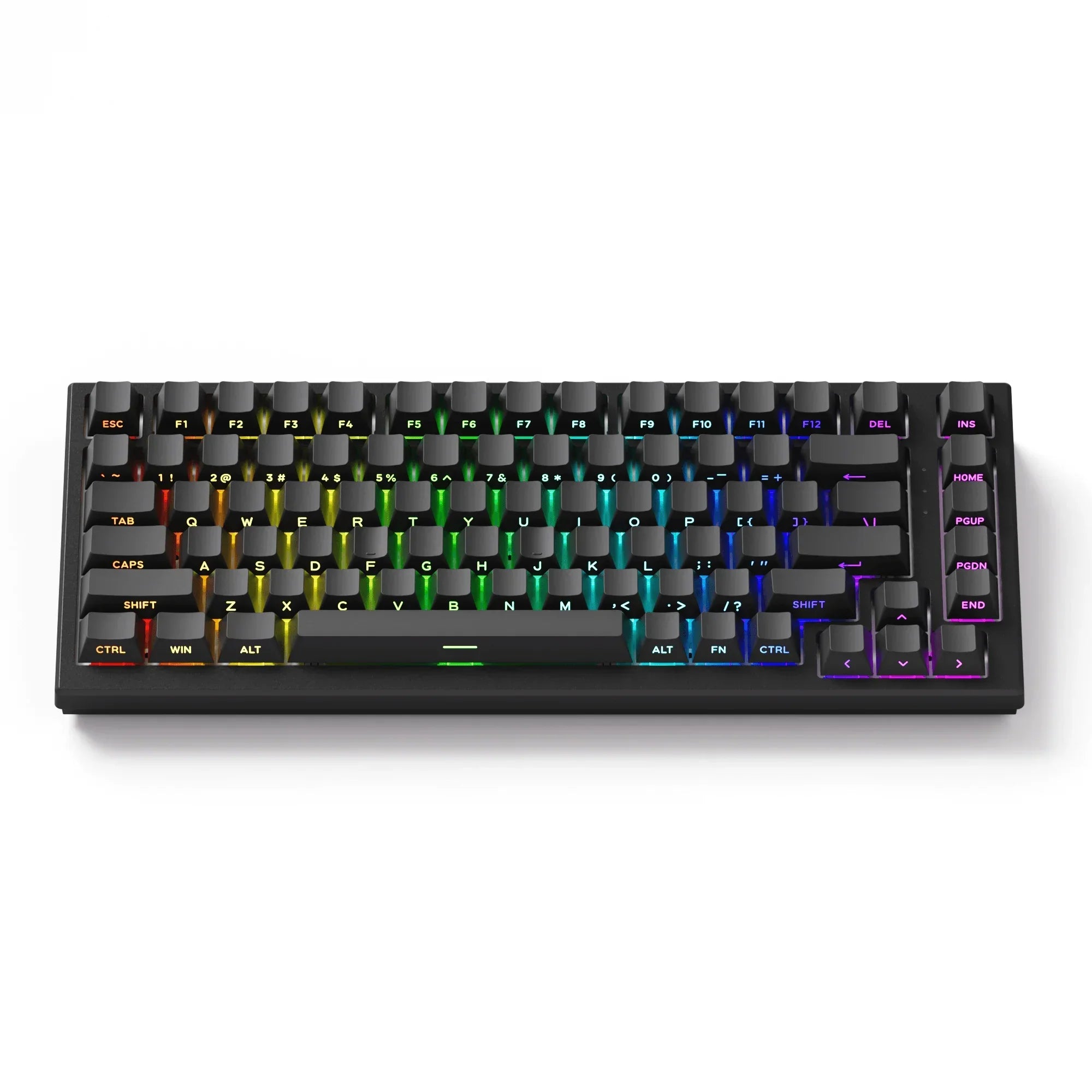 Mechaniczna klawiatura RGB z kolorowym podświetleniem, idealna do home office i personalizacji desk setupu