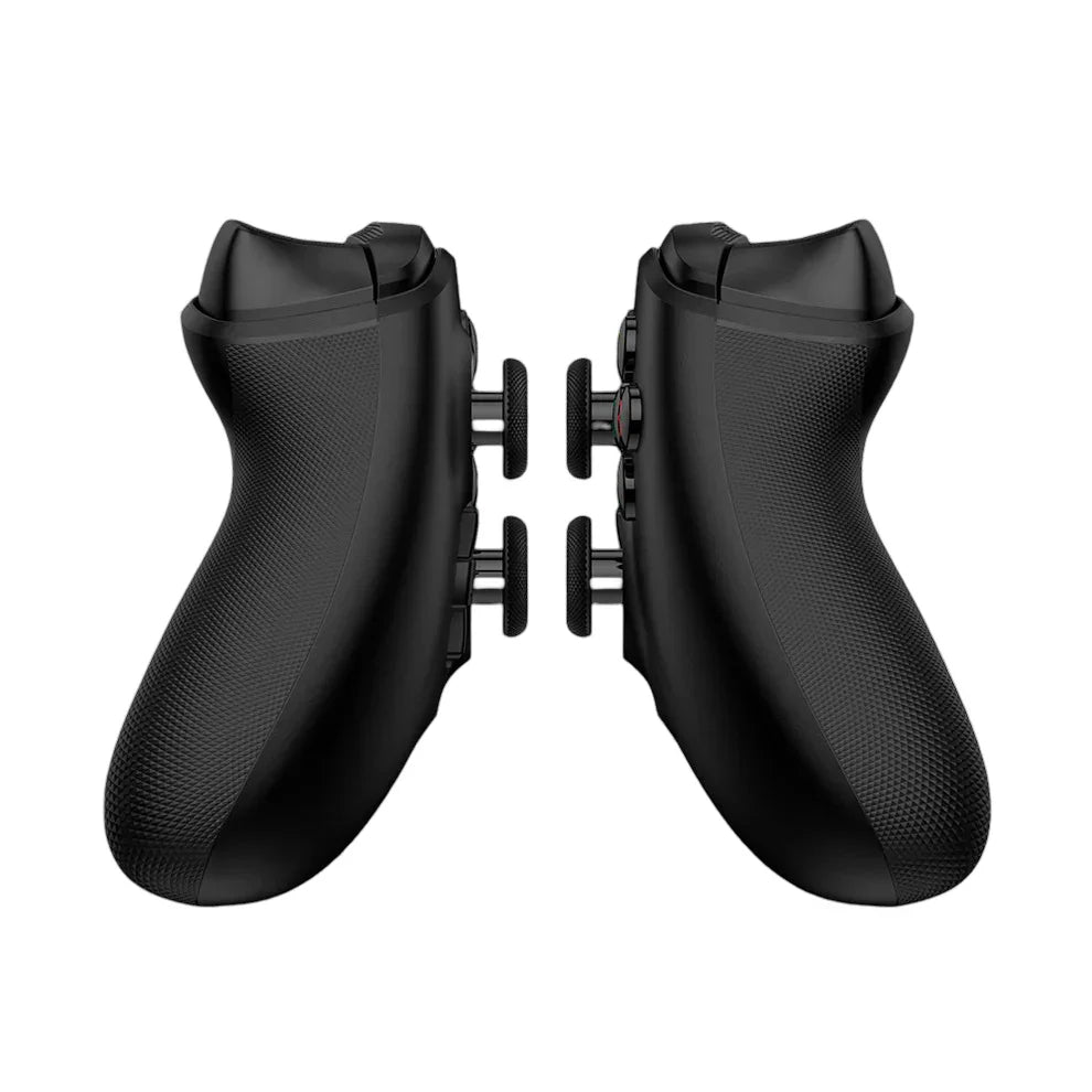 Czarny ergonomiczny gamepad z przyciskami i dżojstikami, idealny do gier komputerowych i konsolowych