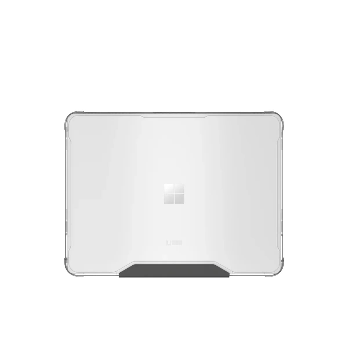 Przezroczyste etui UAG na biały laptop z logo Windows, idealne dla Home Office