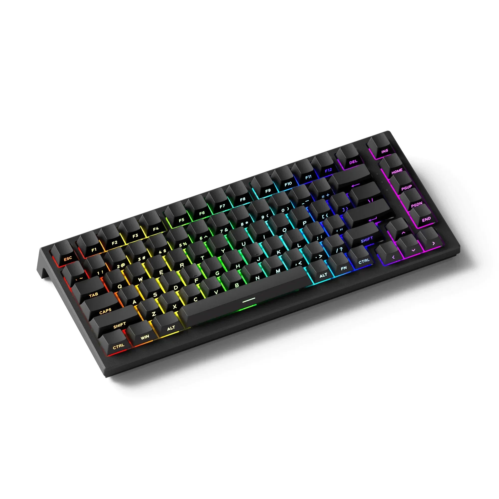 Mechaniczna klawiatura RGB z kolorowym podświetleniem, idealna do home office i personalizacji desk setupu
