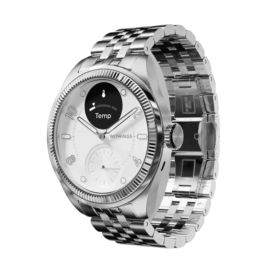 Withings - ScanWatch Nova Brilliant - Elegancki Smartwatch Moniturujący Zdrowie 39 mm