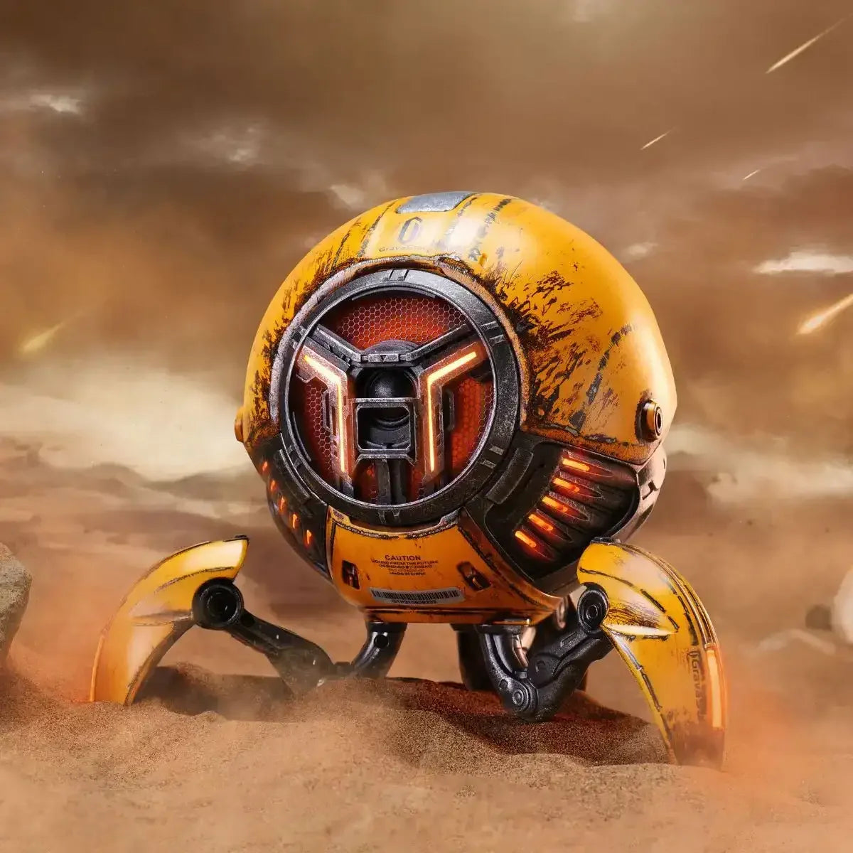 GravaStar - Mars Pro Special Edition War-Damaged Yellow Wireless Bluetooth Speaker - Bezprzewodowy Głośnik Bluetooth