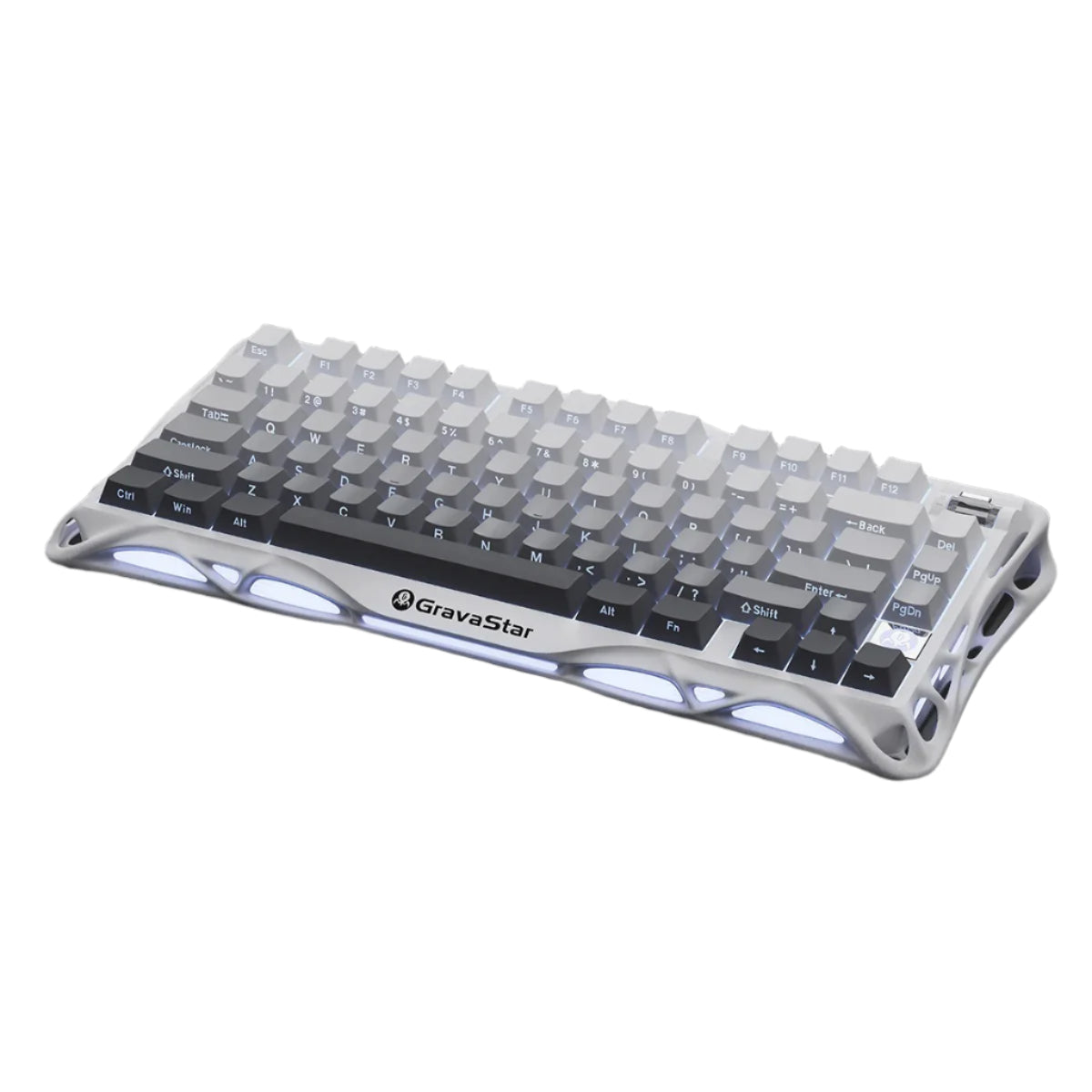 GravaStar - Mercury K1 Gradient White Wireless Mechanical Keyboard - Bezprzewodowa Klawiatura Mechaniczna