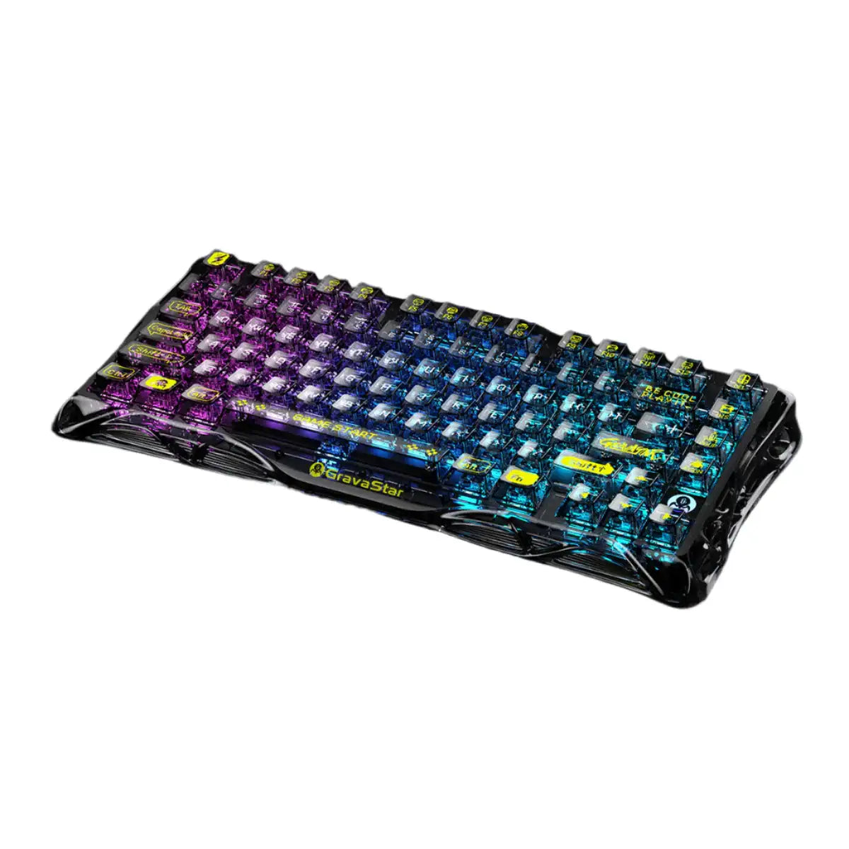 GravaStar - Mercury K1 Lite Transparent Black - Wireless Mechanical Keyboard - Bezprzewodowa Klawiatura Mechaniczna