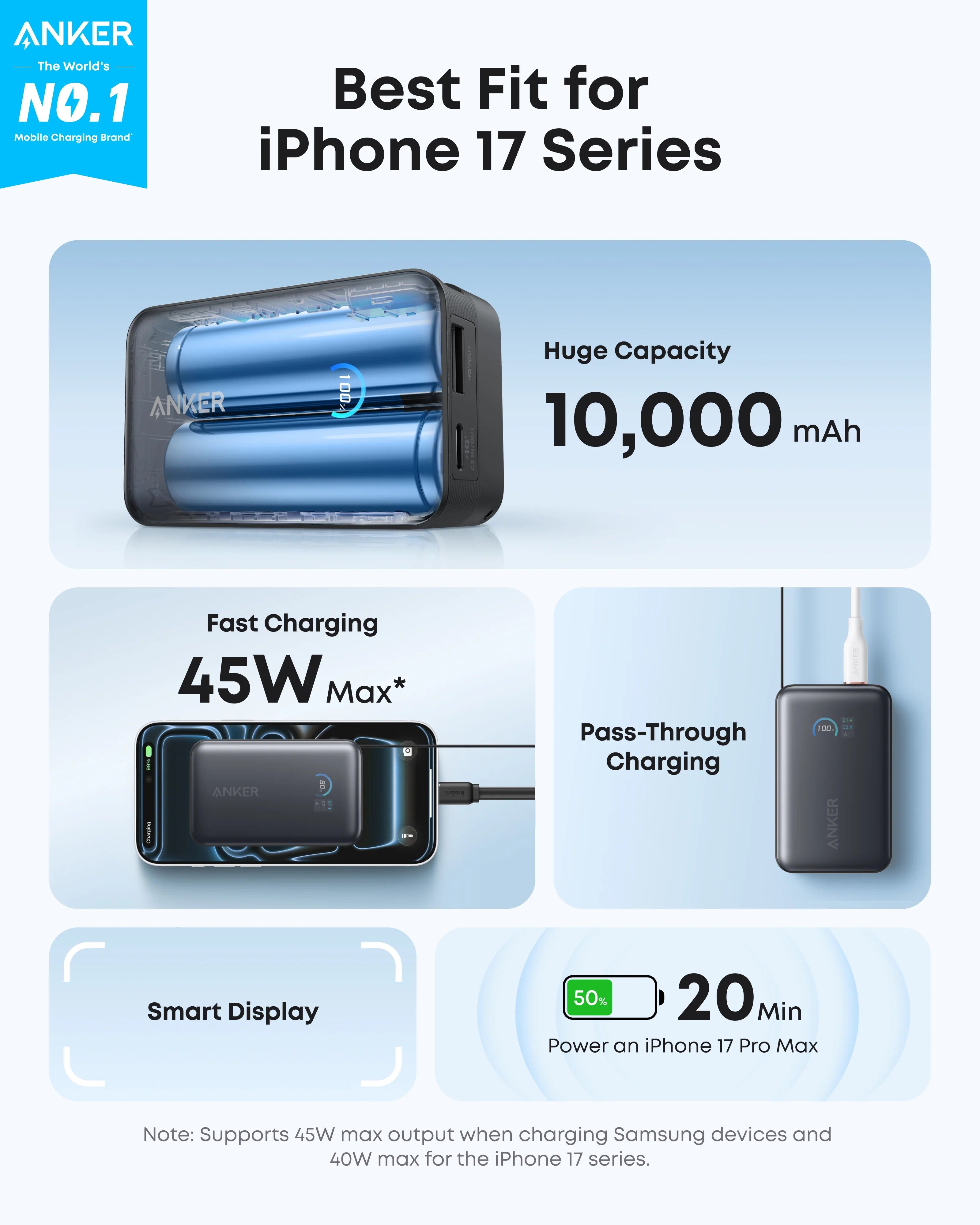 Anker - Nano Power Bank (10K, 45W) - Powerbank 10000 mAh