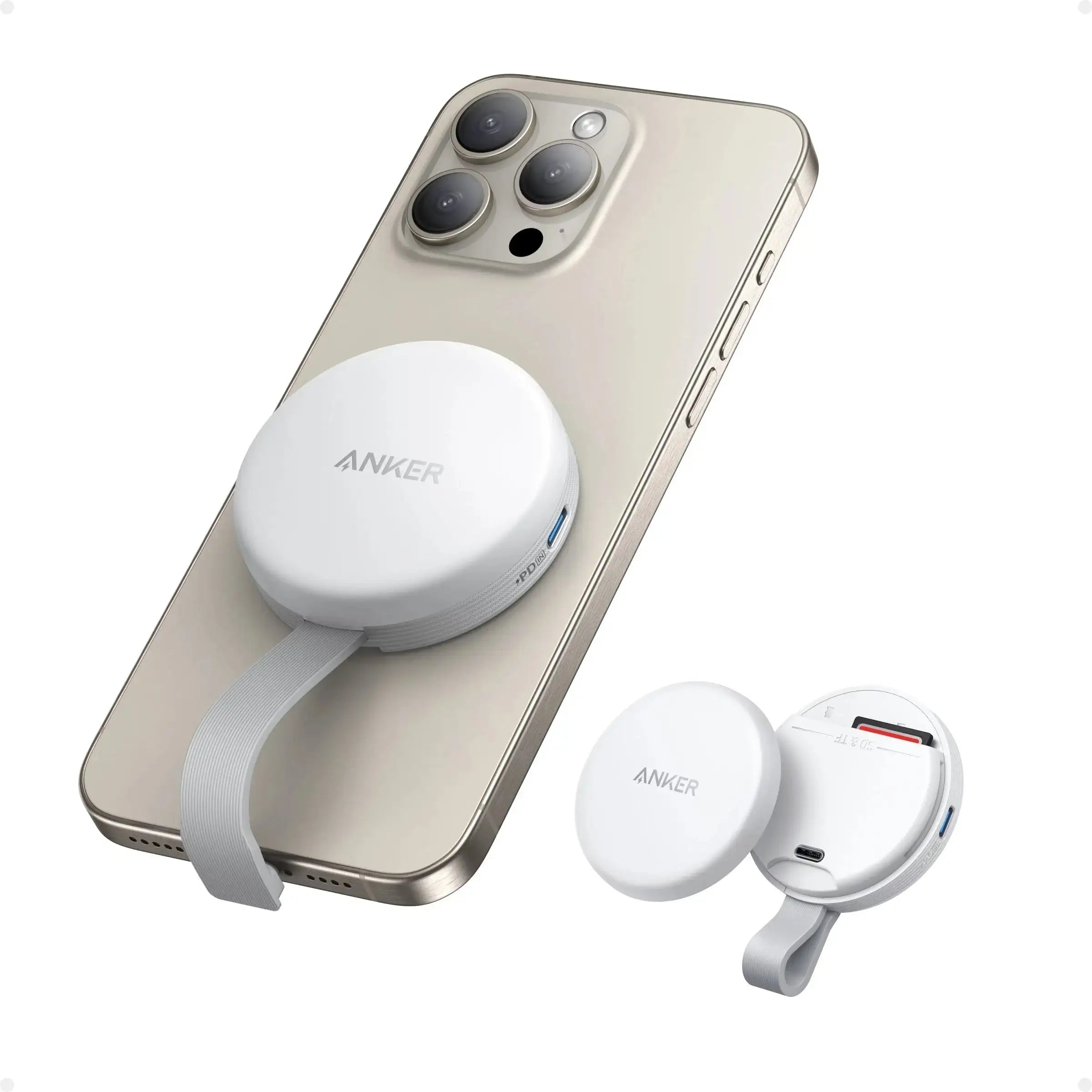 Anker - MagGo USB-C Adapter (3-in-1, 10Gbps, For iPhone) - Adapter Kart SD