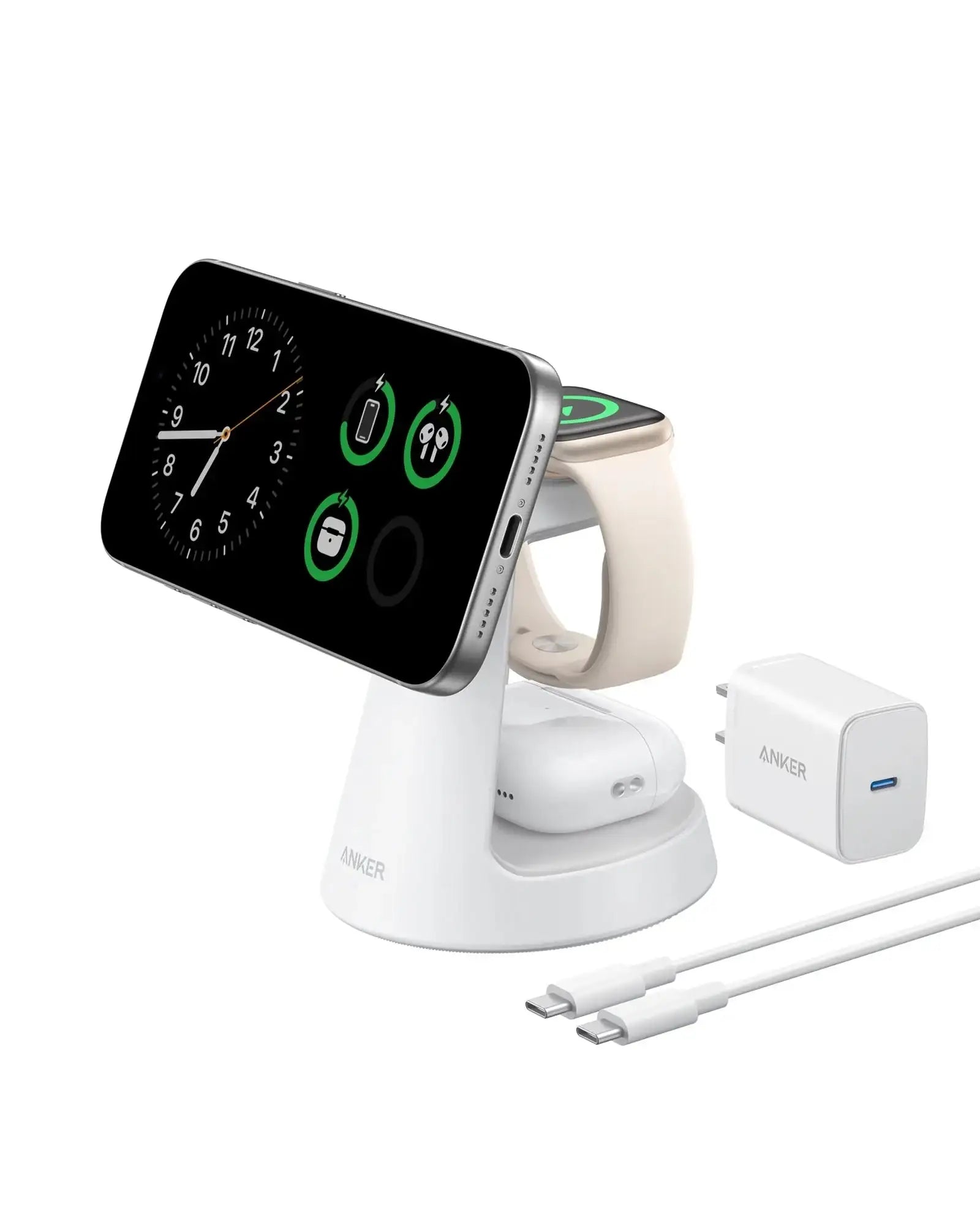 Anker - MagGo Wireless Charging Station (3-in-1, Dock Stand)