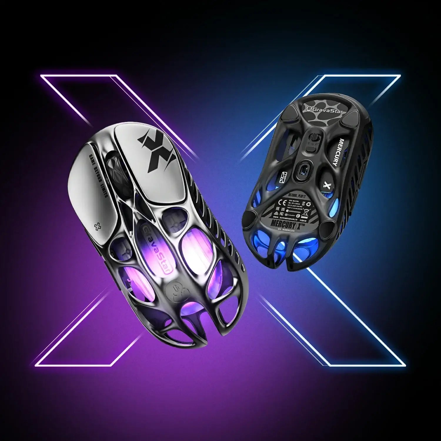 GravaStar - Mercury X Wireless Gaming Mouse - Bezprzewodowa Myszka Gamingowa