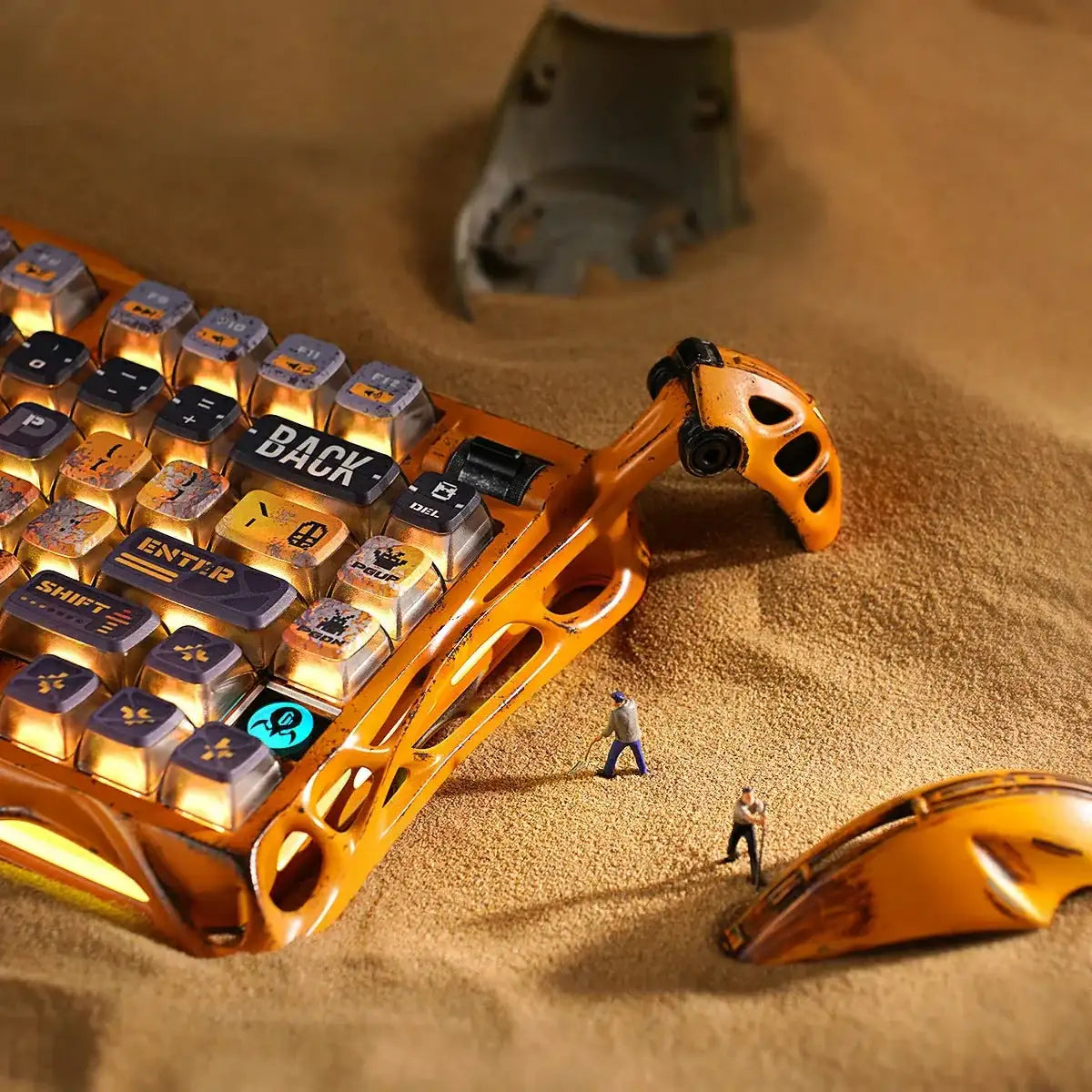 GravaStar - Mercury K1 Pro Special Edition Battle-Worn Yellow Wireless Mechanical Keyboard - Bezprzewodowa Klawiatura Mechaniczna