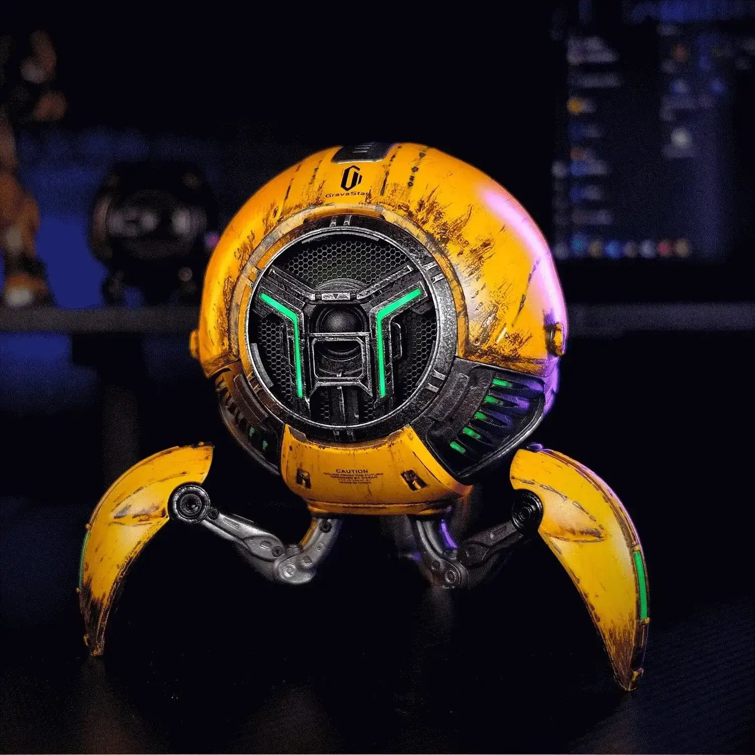 GravaStar - Mars Pro Special Edition War-Damaged Yellow Wireless Bluetooth Speaker - Bezprzewodowy Głośnik Bluetooth