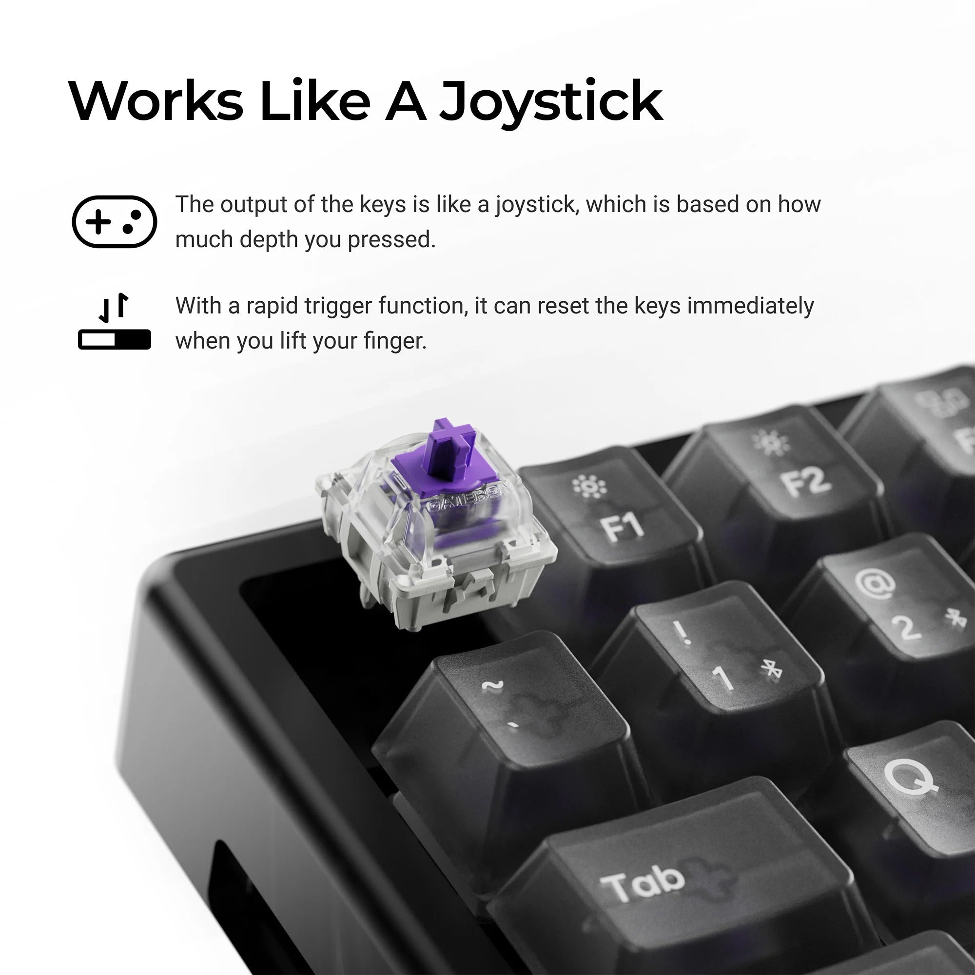 Keychron - K2 HE Wireless Magnetic Switch Custom Keyboard Resin Edition - Bezprzewodowa Klawiatura Magnetyczna