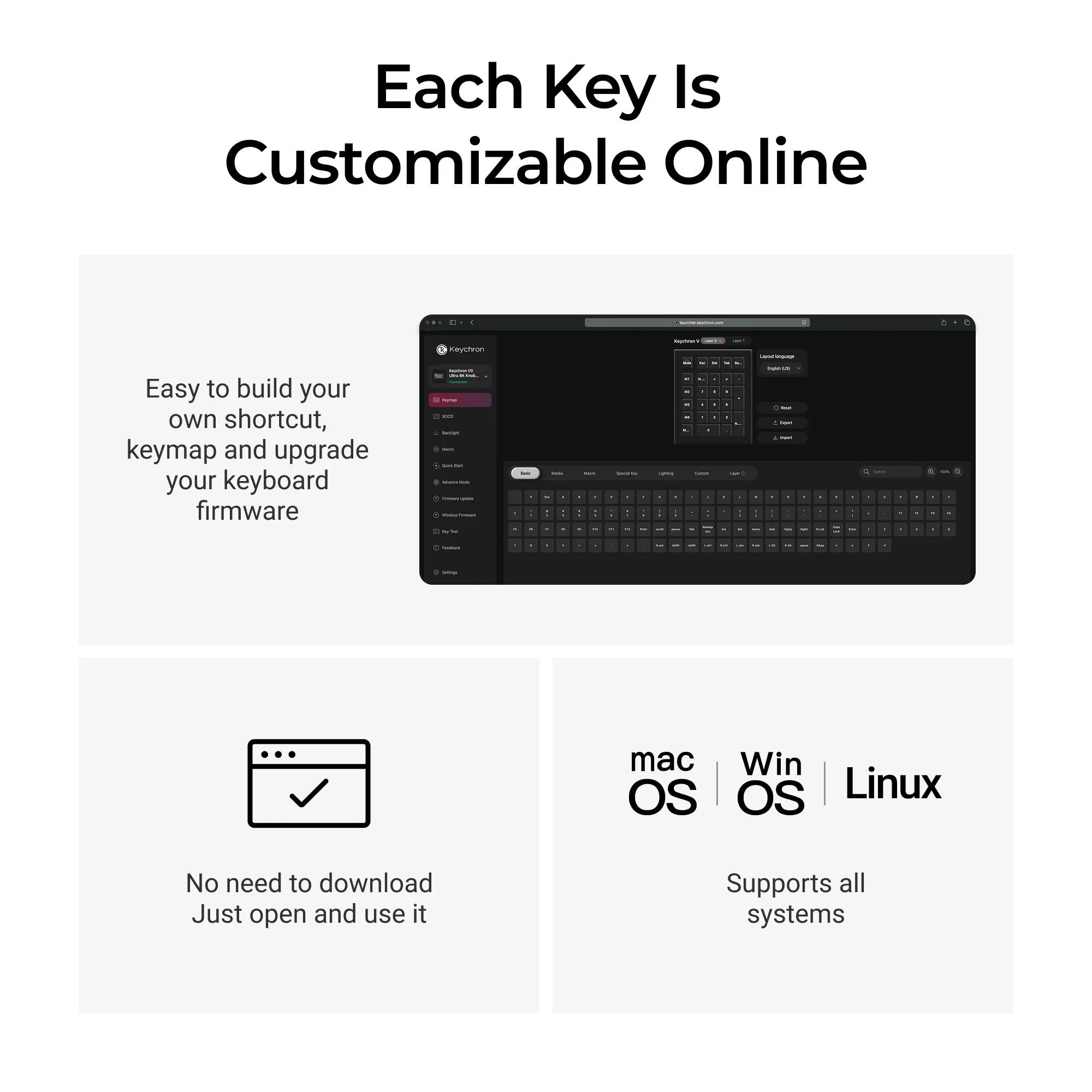 Keychron - V0 Ultra 8K Wireless Custom Number Pad - Bezprzewodowy Numpad Mechaniczny