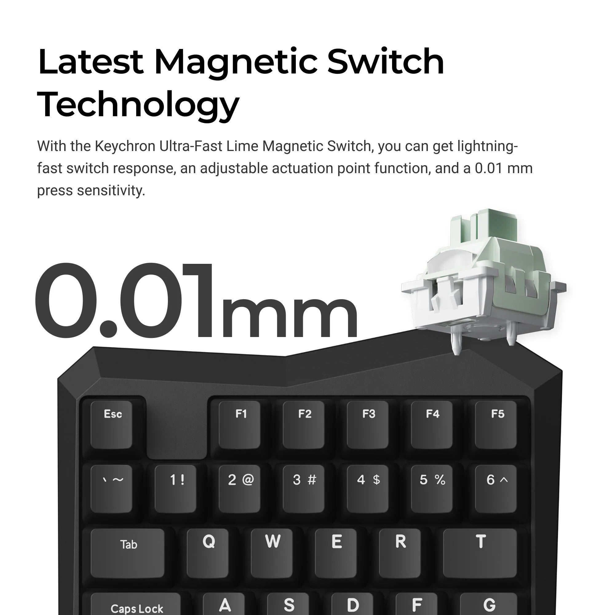 Keychron - C0 HE One Handed Magnetic Switch Gaming Keyboard - Magnetyczna Klawiatura Jednoręczna