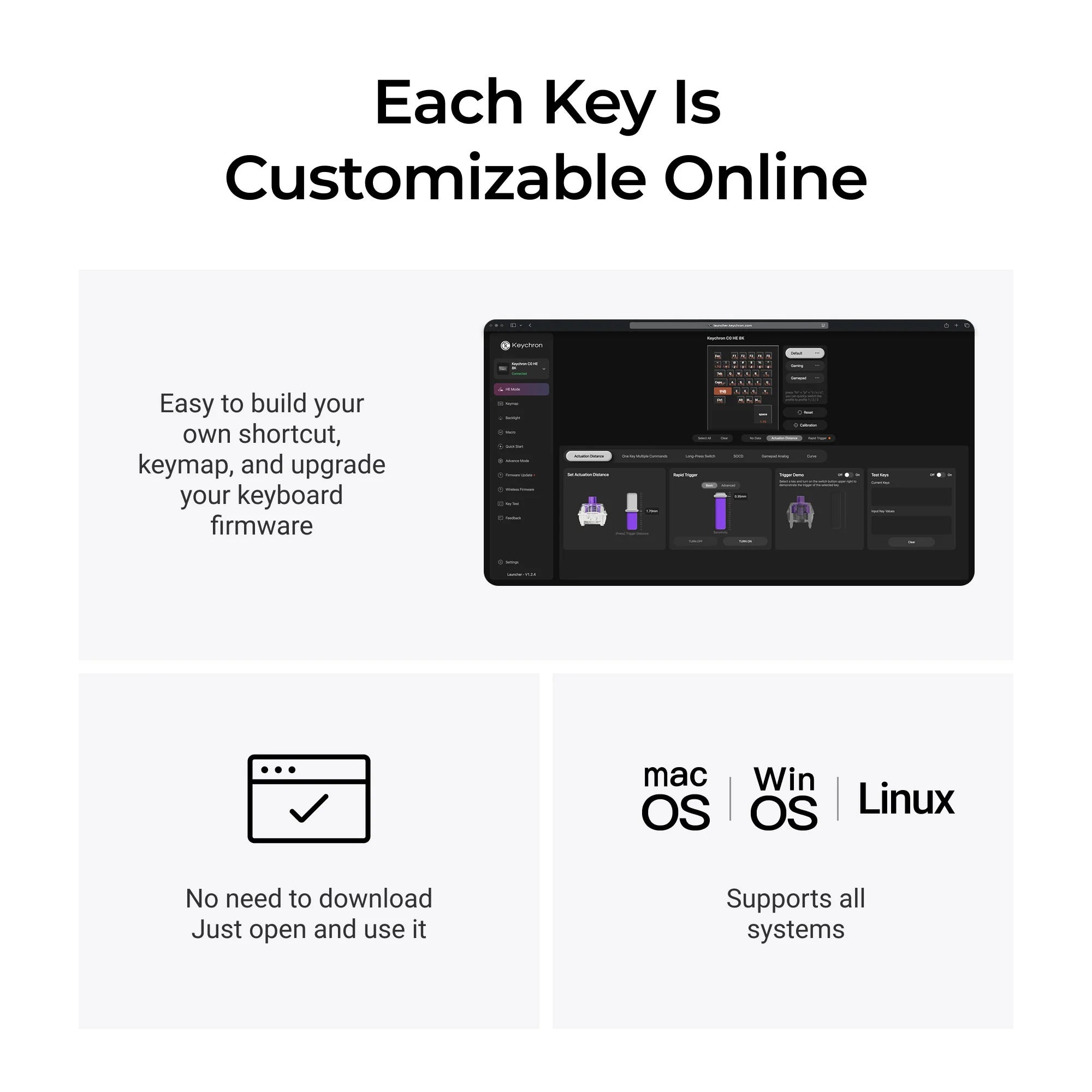 Keychron - C0 HE One Handed Magnetic Switch Gaming Keyboard - Magnetyczna Klawiatura Jednoręczna